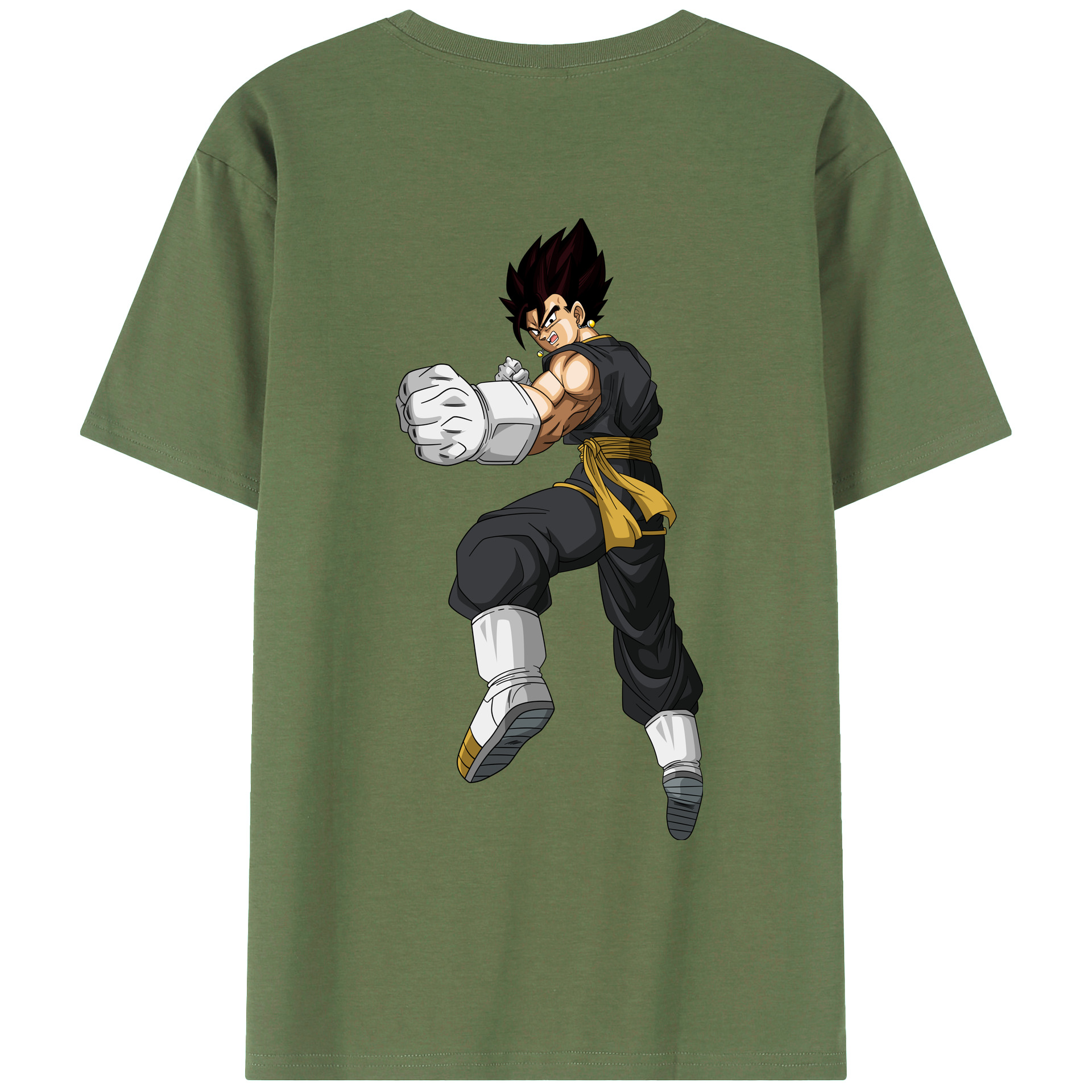 （画像用） ドラゴンボール ベジット DRAGON BALL Vegetto 綿100％ メンズ半袖Tシャツ（バックプリント） 通気性